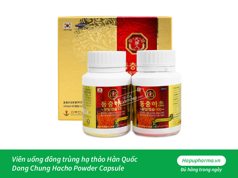 Viên uống đông trùng hạ thảo Hàn Quốc Dong Chung Hacho Powder Capsule