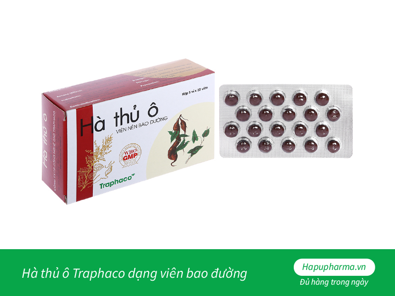 Hà thủ ô Traphaco dạng viên bao đường