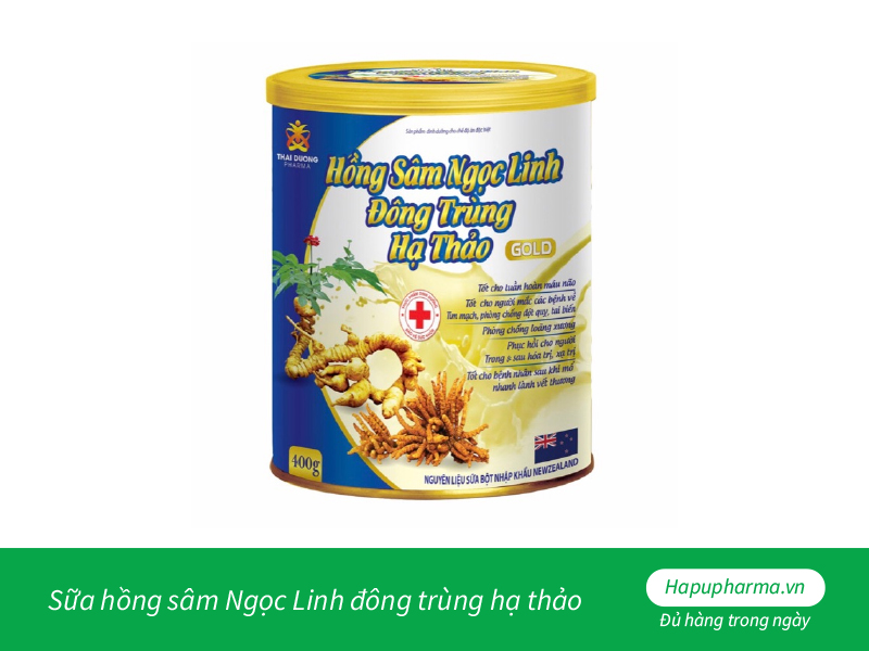 Sữa hồng sâm Ngọc Linh đông trùng hạ thảo