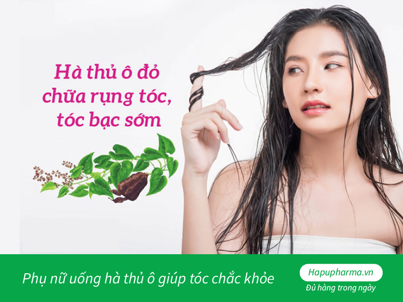 Phụ nữ uống hà thủ ô giúp tóc chắc khỏe