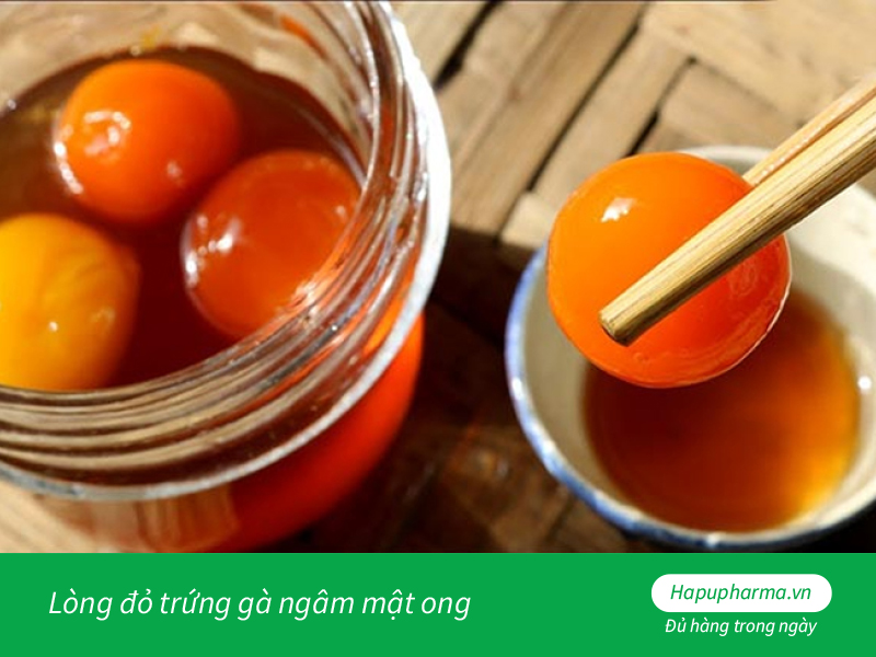 Lòng đỏ trứng gà ngâm mật ong