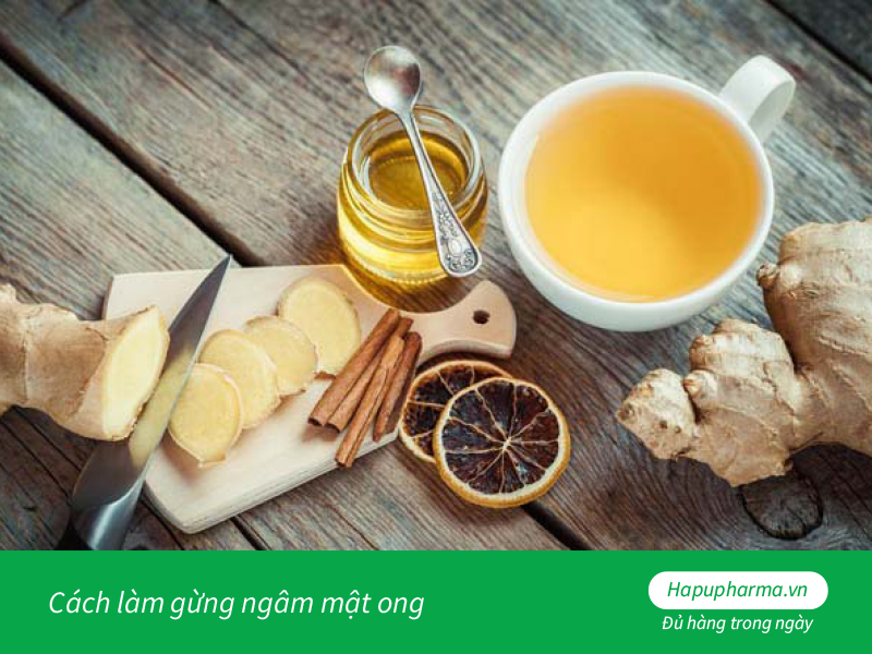 Cách làm gừng ngâm mật ong