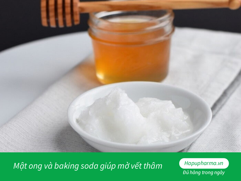 Mật ong và baking soda giúp mờ vết thâm