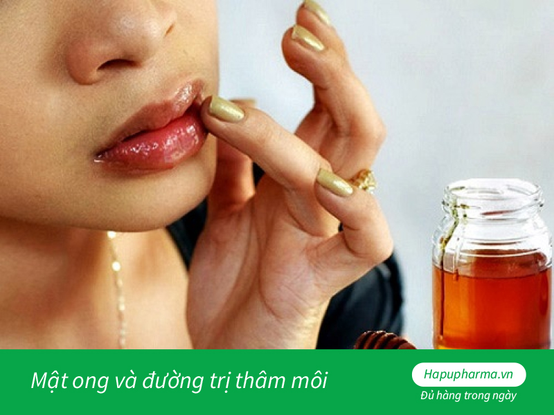 Mật ong và đường trị thâm môi