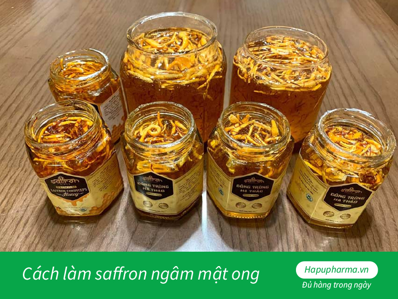 Cách làm saffron ngâm mật ong