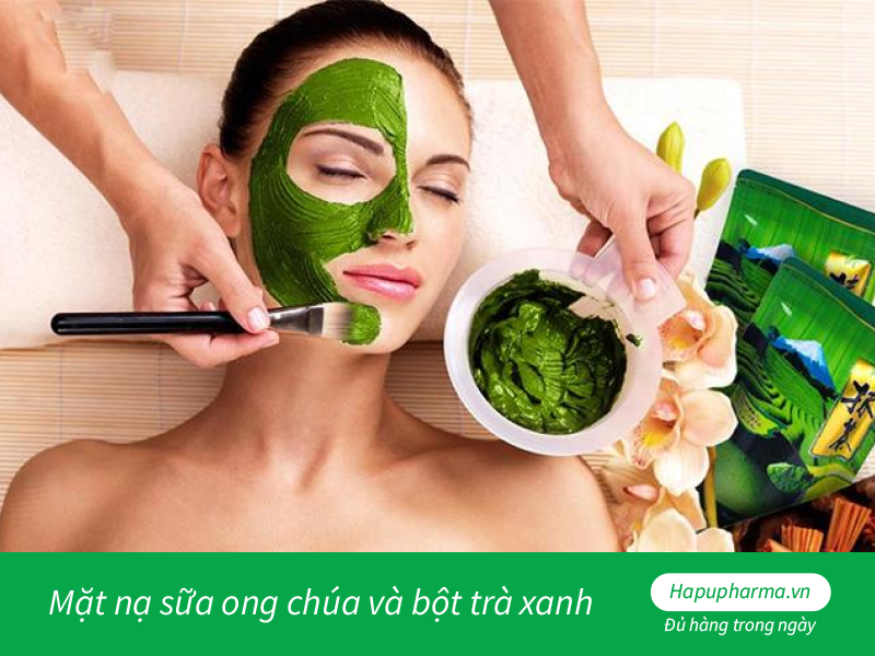 Mặt nạ sữa ong chúa và bột trà xanh