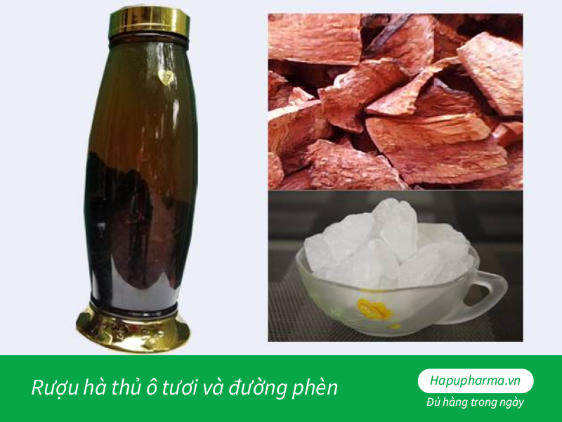 Rượu hà thủ ô tươi và đường phèn